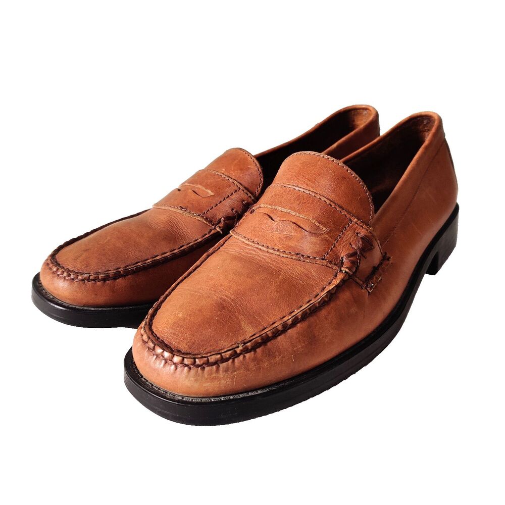 Weejuns Gh Bass & Co. Womens Katherine II, 9 W Penny Shoes Brown Leather Moc Toe